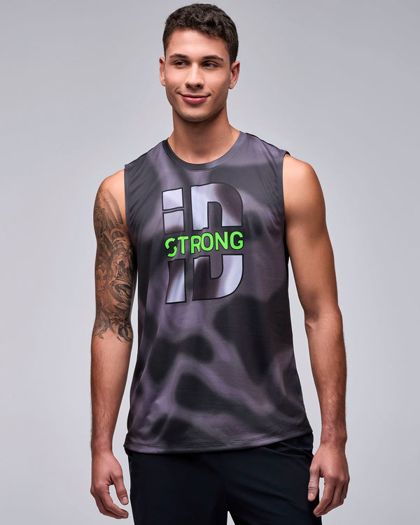STRONG iD Men's Wide Shoulder Tank - Black/Gray
