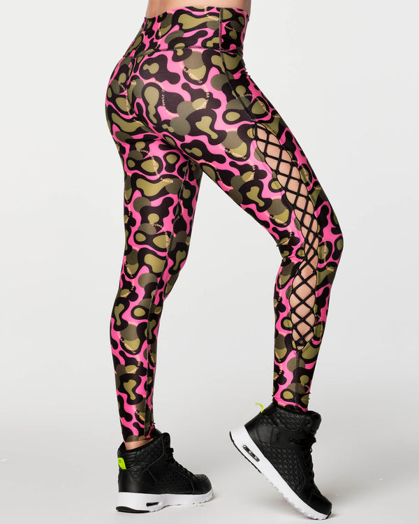 Zumba Wild High Waisted Laced Up Ankle Leggings