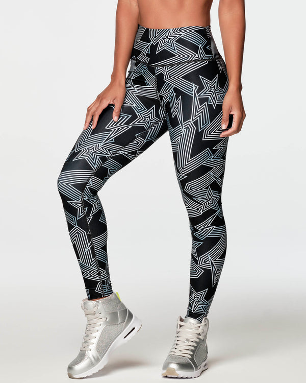 Zumba Roller Derby High Waisted Leggings - Black