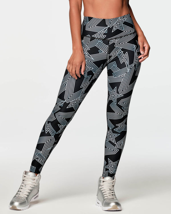 Zumba Roller Derby High Waisted Leggings - Black