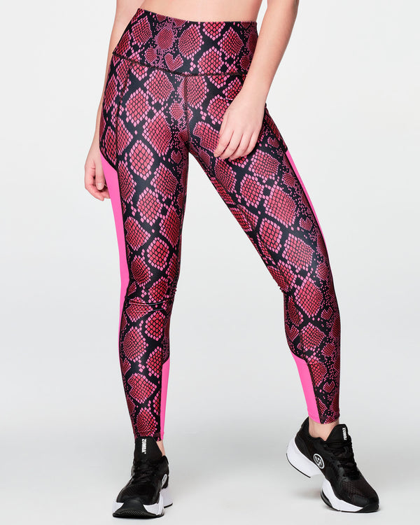 Zumba Love Snakeskin High Waisted Ankle Leggings