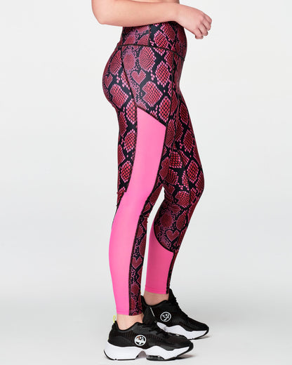 Zumba Love Snakeskin High Waisted Ankle Leggings