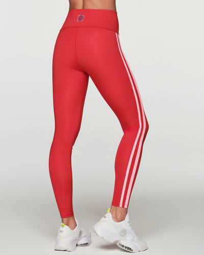 Retro Zumba Laced Up High Waisted Ankle Leggings