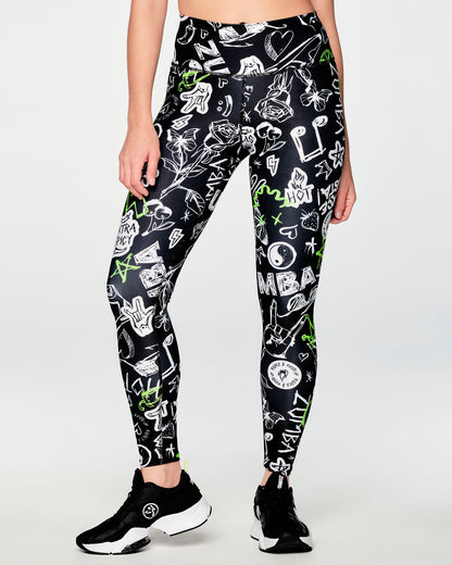 Fierce And Fired Up High Waisted Ankle Leggings