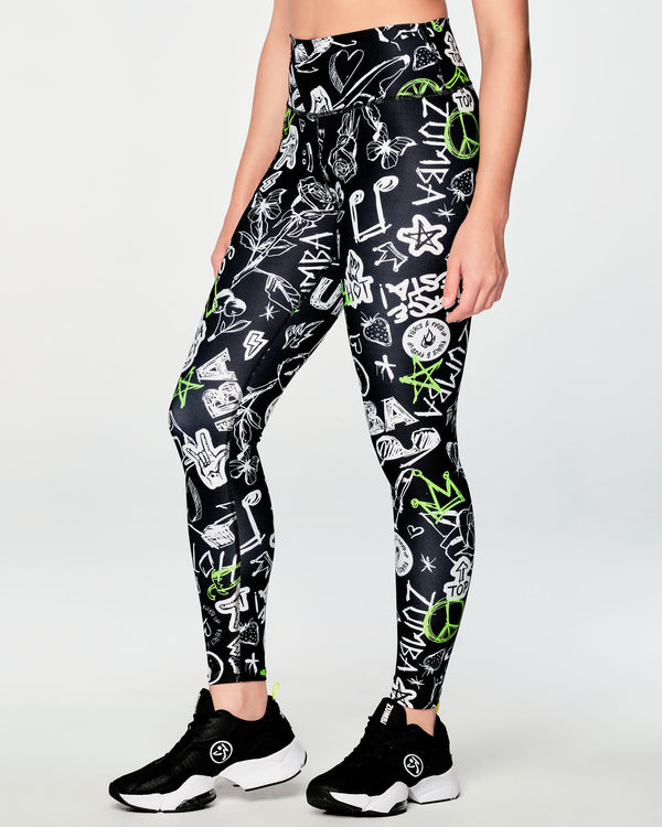 Fierce And Fired Up High Waisted Ankle Leggings