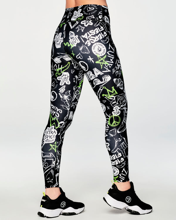 Fierce And Fired Up High Waisted Ankle Leggings