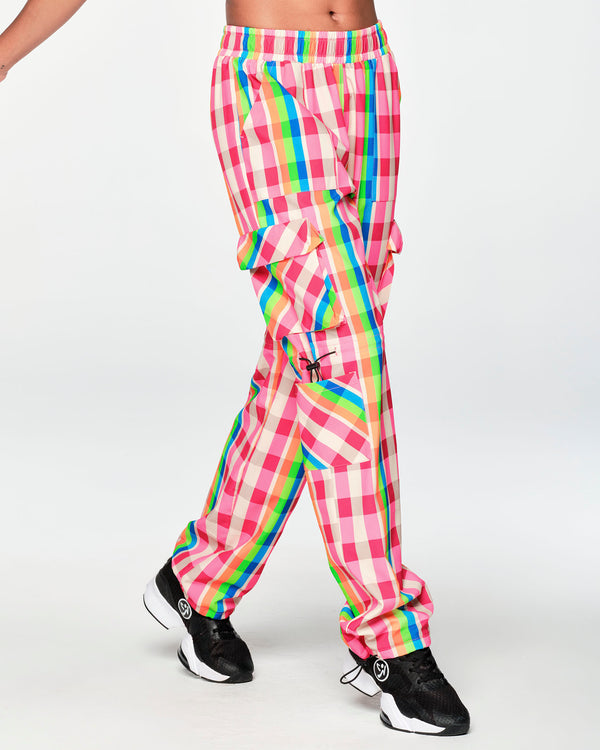 Zumba Plaid Pop Cargo Pants