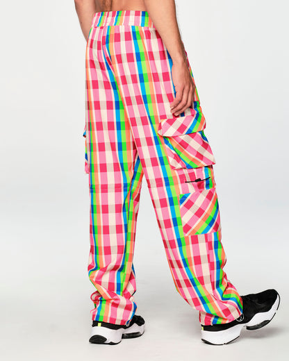 Zumba Plaid Pop Cargo Pants