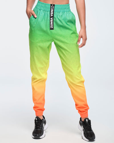 Funscape High Waisted Zip Front Track Pants