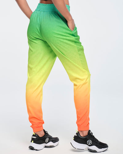 Funscape High Waisted Zip Front Track Pants