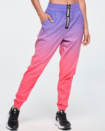 Funscape High Waisted Zip Front Track Pants