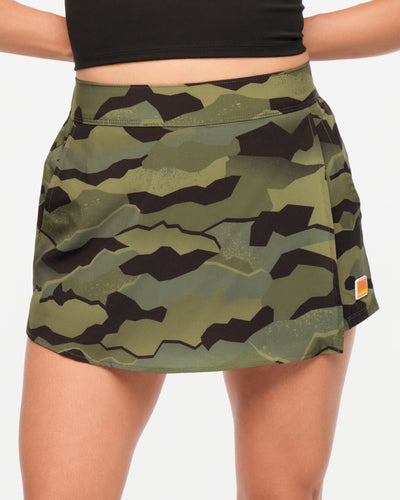 Zumba Explore Woven Skort - Olive Expedition