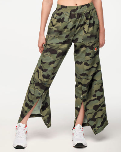 Zumba Explore Wide Leg Woven Pants - Olive Expedition