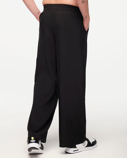 Zumba Explore Wide Leg Woven Pants - Bold Black