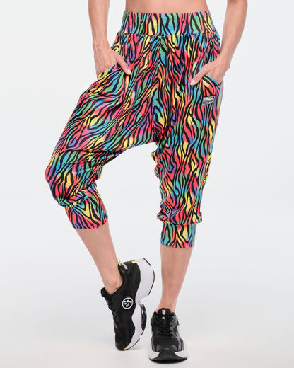 Funscape Harem Crop Pants - Rainbow