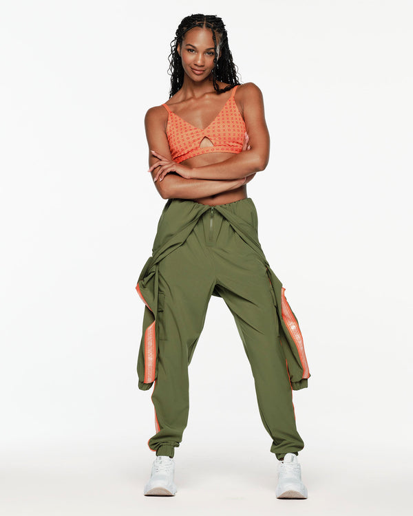 ZW X GW Mock Neck Woven Cargo Jumpsuit