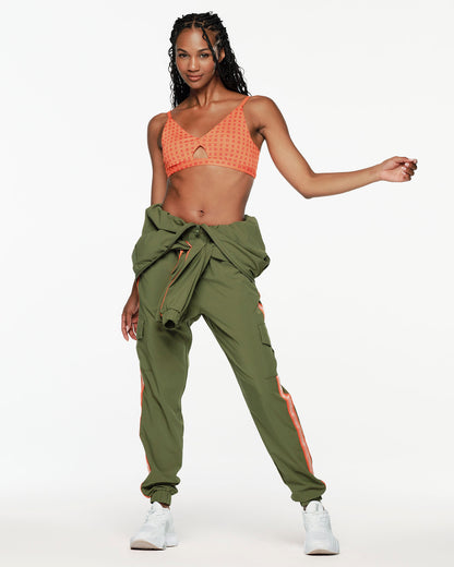 ZW X GW Mock Neck Woven Cargo Jumpsuit