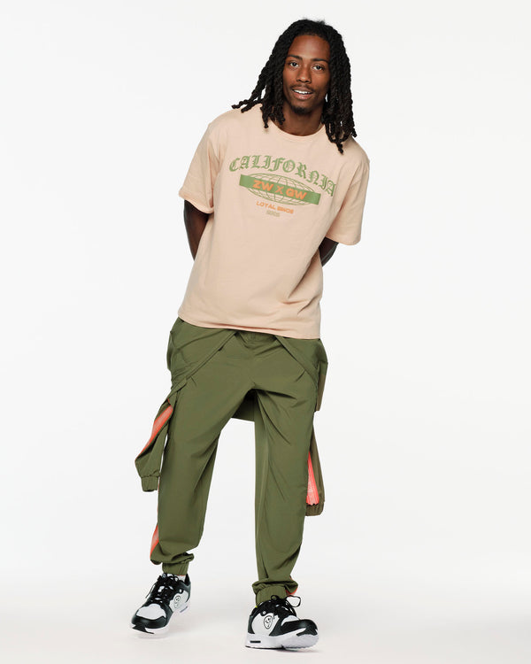 ZW X GW Mock Neck Woven Cargo Jumpsuit