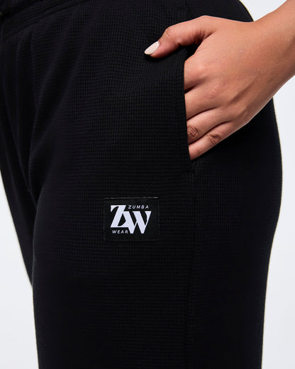 Zumba Haus Straight Leg Knit Waffle Pants