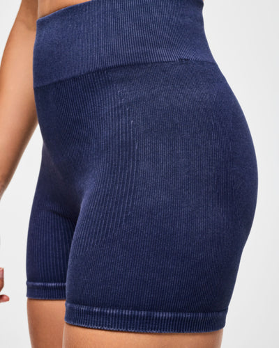 Blue Jean Seamless High Waisted Biker Shorts