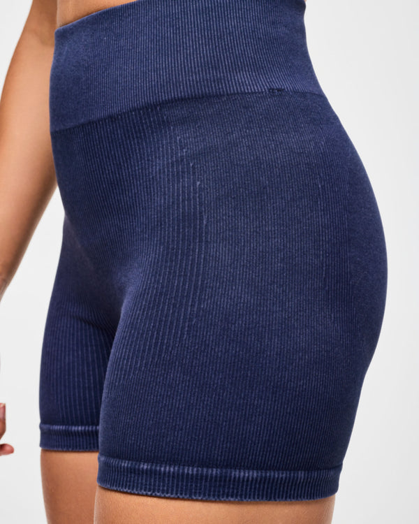 Blue Jean Seamless High Waisted Biker Shorts