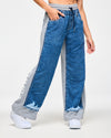 Blue Jean Denim Sweatpants