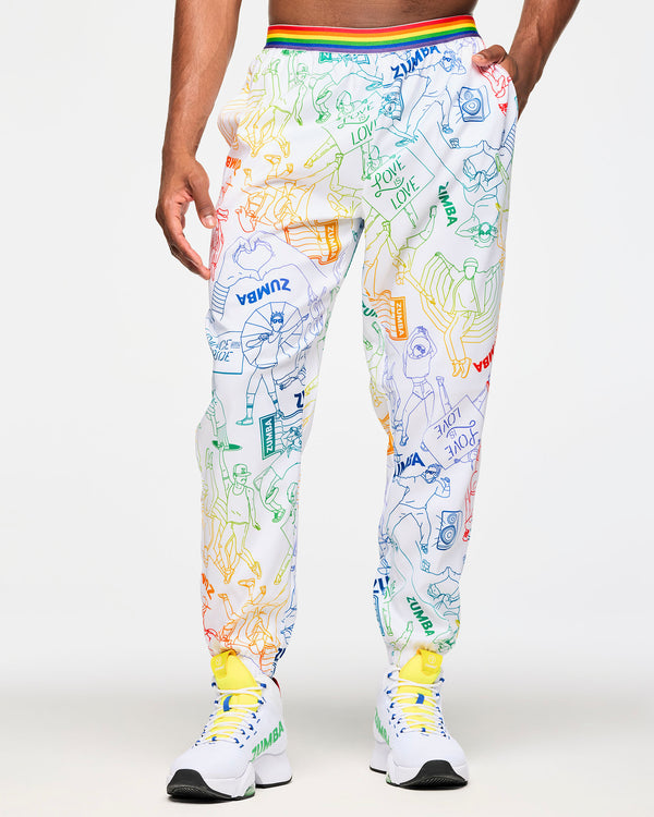 Zumba Elastic Waistband Slouch Woven Pants