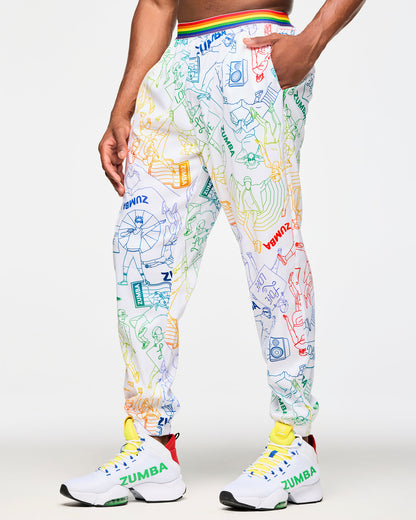 Zumba Elastic Waistband Slouch Woven Pants