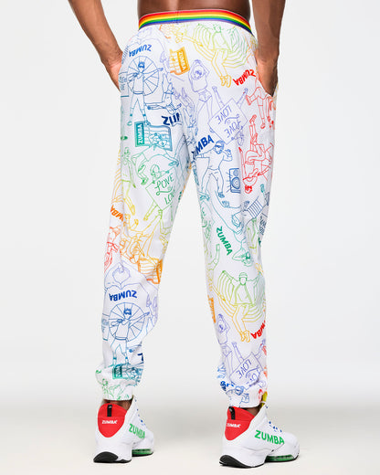 Zumba Elastic Waistband Slouch Woven Pants