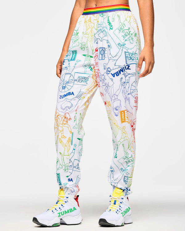 Zumba Elastic Waistband Slouch Woven Pants