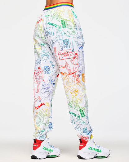 Zumba Elastic Waistband Slouch Woven Pants