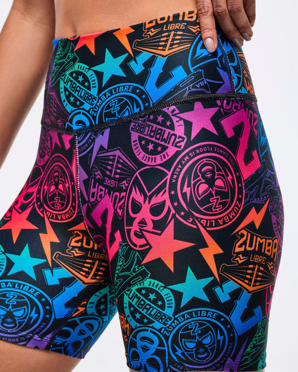 Zumba Libre High Waisted Biker Shorts