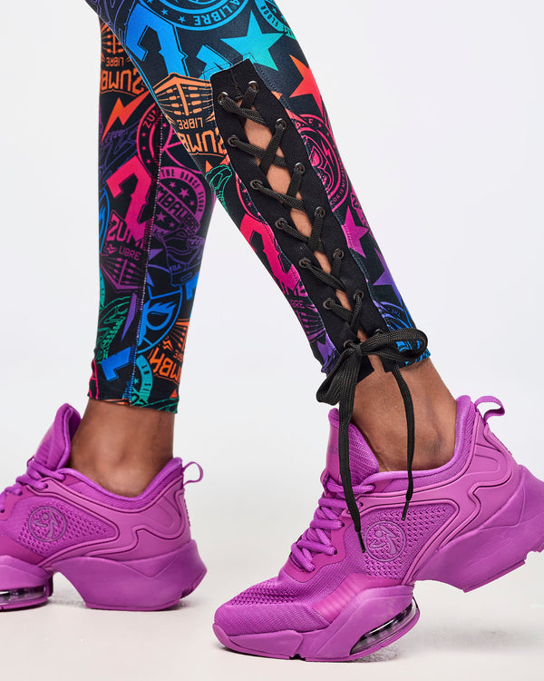 Zumba Libre High Waisted Ankle Legging With Lace Up Details