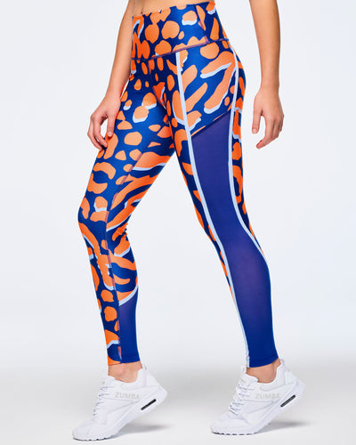 Victory High Waisted Ankle Leggings With Side Inserts