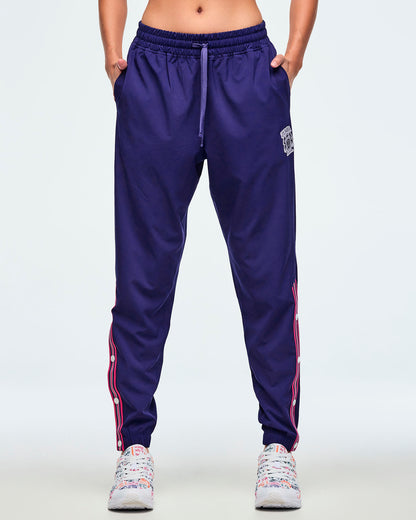 Class of 2001 Woven Track Pants With Side Snaps