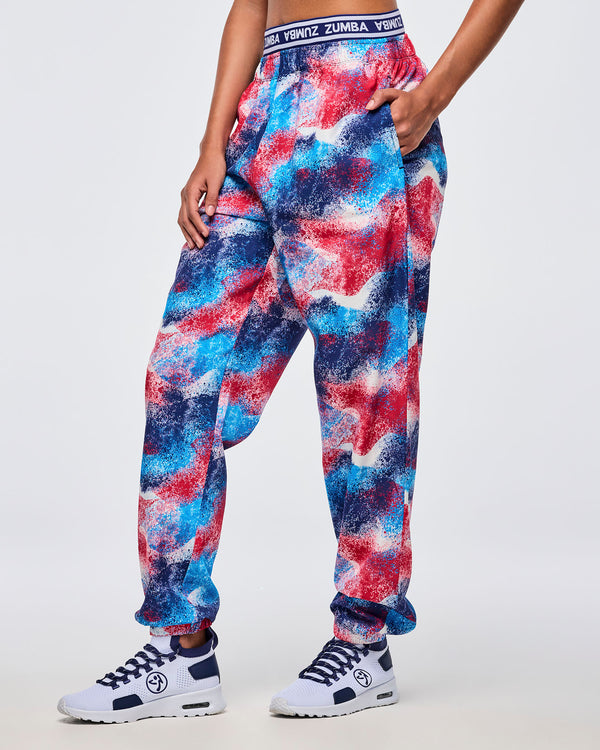 Apres Zumba Double Waisted Slouch Woven Pants