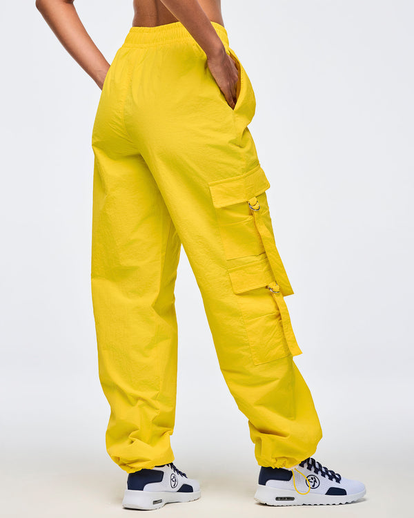 Apres Zumba High Rise Cargo Pants With Tassels