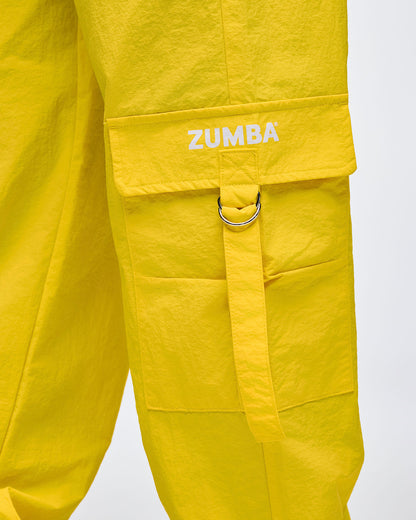 Apres Zumba High Rise Cargo Pants With Tassels