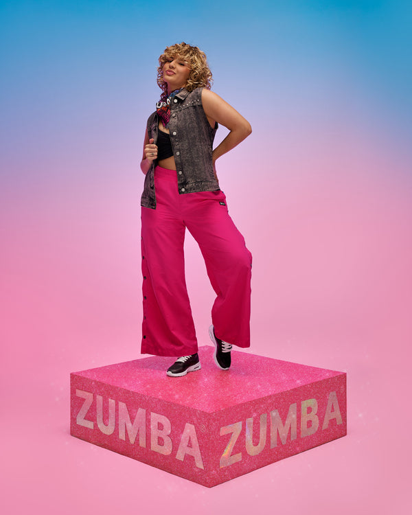 Zumba Libre Wide Leg Pants Side Snaps