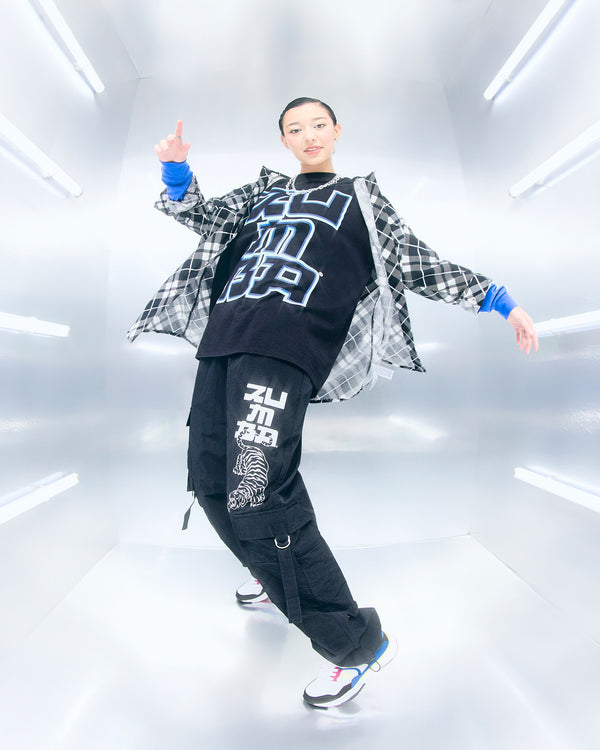 Eastern Flavor High Rise Cargo Pants With Tassels