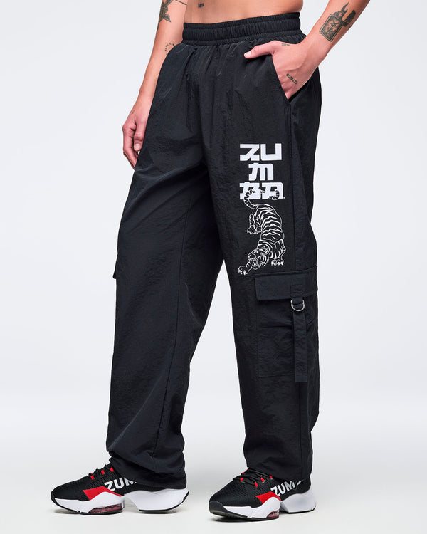 Eastern Flavor High Rise Cargo Pants With Tassels