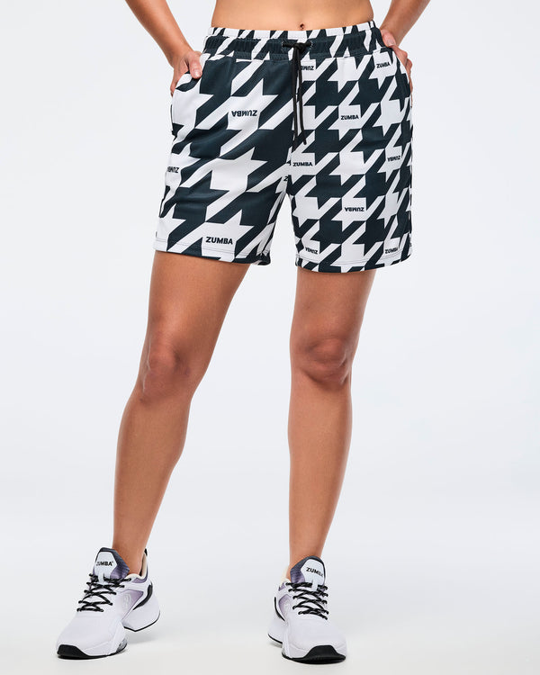 Black/White # Zumba Amour Mesh Shorts