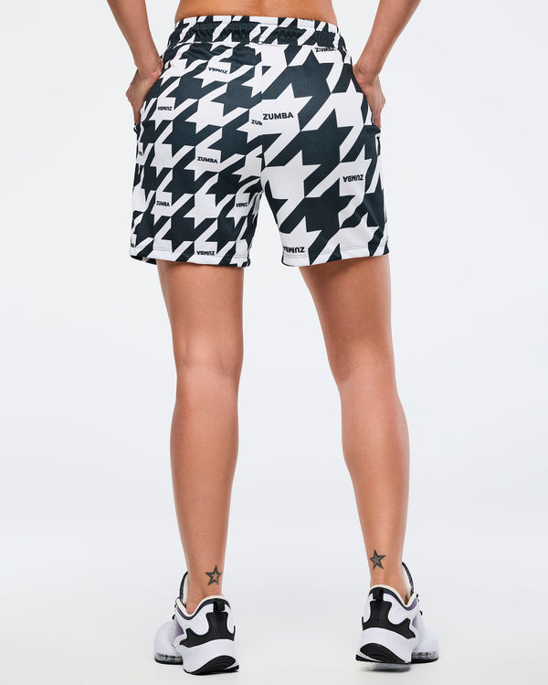Black/White # Zumba Amour Mesh Shorts