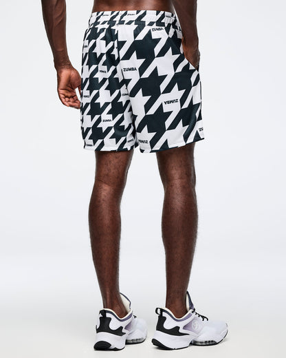 Black/White # Zumba Amour Mesh Shorts