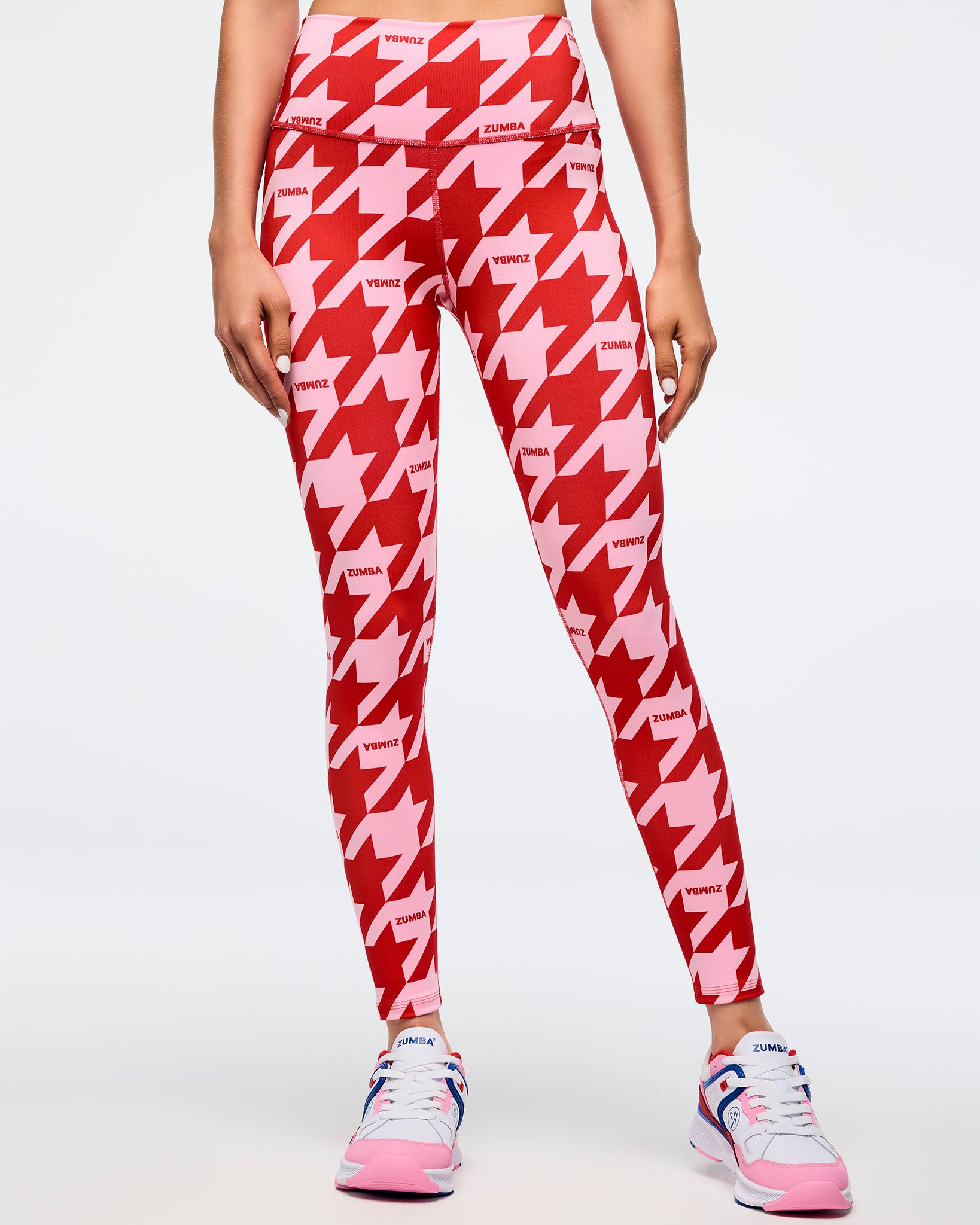 Red/Pink # Zumba Amour Z-Lift High Waisted Ankle Leggings - Red/Pink