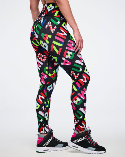 Worldwide Z-Lift High Waisted Ankle Leggings - Black/Red