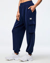 Apres Zumba Modal Slouch Cargo Pants - Indigo