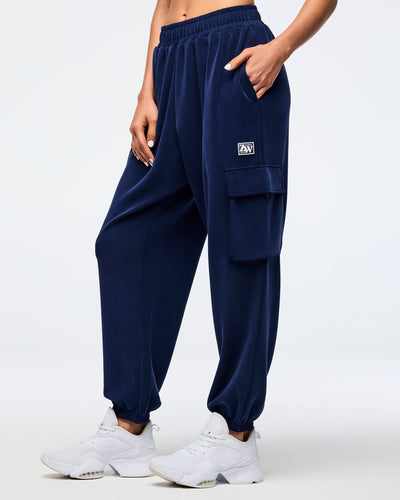 Apres Zumba Modal Slouch Cargo Pants - Indigo