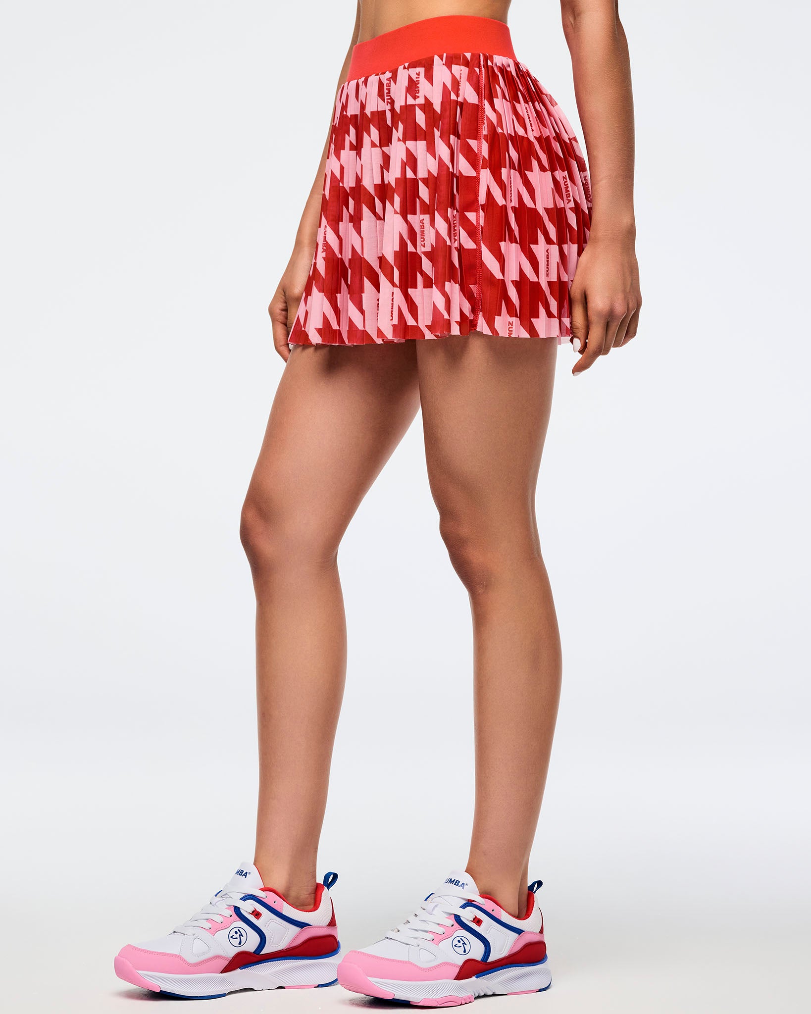 Red/Pink # Zumba Amour Pleated Skort