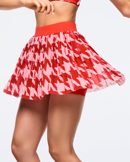Red/Pink # Zumba Amour Pleated Skort